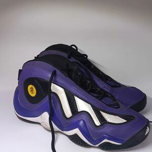 Adidas Men's Purple and Black Sneakers with White Details